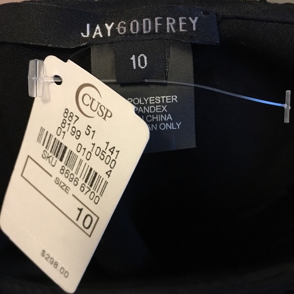 NWT JAYGODFREY black assymetric mini dress - Picture 5 of 6